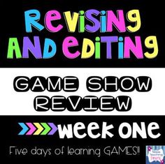 the text revising and editing game show review week one