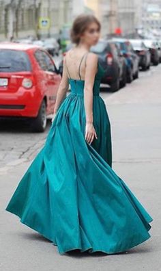 MACloth Straps V Neck Satin Long Prom Dress Teal Formal Evening Gown #teal #dress #gown #prom #prom2019 #promdress #promgown #hautecouture #eveingdress #eveninggown #wedding #bridal #Couturefashion #vestido #novias Teal Prom Dresses Long, Teal Gowns, Prom Dress Teal, Teal Prom Dresses, Satin Long Prom Dress, Formal Evening Gown, Teal Dress, Gown Prom, Dress Gown