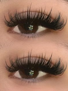 Emo Lash Extensions, Eyelash Extension Ideas, Fluffy Hybrid Lash Extensions, Wispy Eyelashes, Russian Volume Lashes