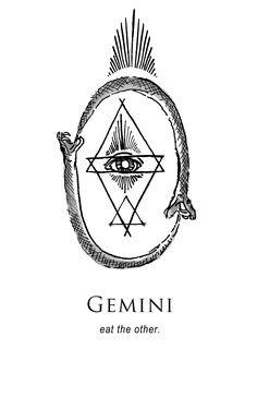 the cover art for gemini's album eat the other, which features an all seeing eye