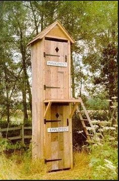 a small wooden structure with the words chiefs on it and employees written in large letters