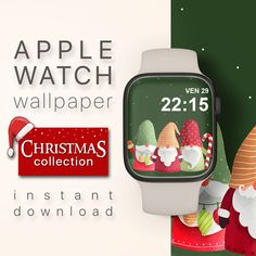 "Christmas Gnomes wallpaper for Smartwatch, Cute Holiday season Wallpaper, Apple Watch Face backgrounds, Cute christmas Smartwatch Wallpapers, Winter digital watch art instant download, Elf of Christmas watch background, Christmas Watch Screensaver, Digital watch lock screen, Gnome Apple Watch wallpaper that fits most square screen Smart watches. This is an easy and creative way to style your Apple Watch! Mix & match with the watch face, the watch band and your outfit! ⭐️ Need more ideas? Visit Smartwatch Wallpaper, Gnome Wallpaper, Christmas Watch, Christmas Watches, Face Wallpaper, Cute Gnomes, Apple Watch Face, Wallpaper Christmas, Watch Wallpaper