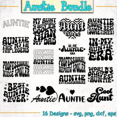 an assortment of svt font styles and designs