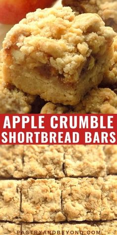 apple bars stacked on top of each other with the words, how to make apple bars