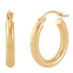 Classic tube hoop earring set beautifully crafted in 14k yellow gold.  Round tube earrings are masterfully hand polished and assembled. Earrings are heat treated to ensure a durable and dent resistant quality. Lightweight and hollow, these earrings are a true essential to dressing up any outfit. Whether you wear alone or mix and match with your favorite earrings, you will achieve a glamorous look. From professional to evening looks, hoop earrings are your go to, must have piece of jewelry. The earrings have hinged back closure. Excellent gift for any age. Arrives in a jewelry gift box. Why choose gold jewelry?Gold combines the four characteristics of shining beauty, extreme rarity, and ease of workability, making it the ideal metal for jewelry. By choosing gold jewelry, you choose a qualit Tube Earrings, Hoop Earring Set, Tube Hoop Earrings, Gold Jewelry Earrings, Hoop Earring Sets, Sam's Club, Gold Piece, Jewelry Gold, Gold Gold