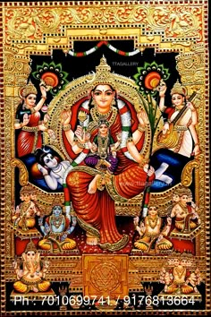 Tanjore Art, Mysore Painting, Saraswati Goddess, Lord Murugan Wallpapers, Shakti Goddess, Blessed Friday, Shiva Parvati Images, Durga Images, Hindu Statues