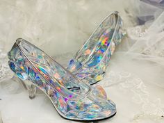 Wedding Cinderella Glass Slippers Fairytale Disney Cos Bridal Heels Diamond Cut Heart for Birthday Anniversary Holidays Gift for Her - Etsy Heels Diamond, Wedding Cinderella, Fairytale Disney, Fancy High Heels, Whimsical Shoes, New Cinderella, Glass Slippers, Cinderella Shoes, Princess Cosplay