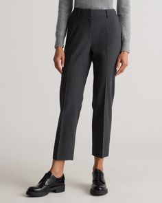 What to wear, solved. Office days just got easier (and more elevated) with our Italian Wool Slim Leg Ankle Pants. Made from luxe Italian wool, these pants are a comfy and stylish add to your work capsule with their slim leg and tailored fit. Pair with our Italian Wool Tailored Blazer for a coordinated look. Workwear Capsule, Work Capsule, Ankle Pants Women, Professional Wardrobe, Silk Cami, Quarter Zip Sweater, Slim Leg Pants, Tailored Blazer, Slim Leg