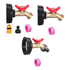 three different types of hoses and fittings