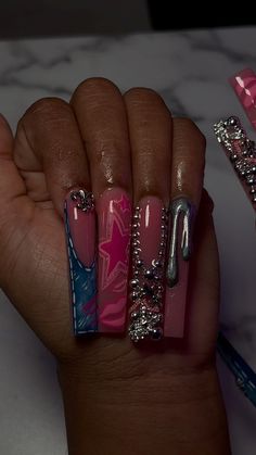 Business Nails, Punk Nails, Colored Acrylic Nails, Stiletto Nails Designs, Work Nails, Short Square Acrylic Nails, Exotic Nails, Long Acrylic Nails Coffin