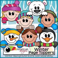 the winter page toppers are for children