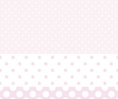 a pink and white background with polka dots