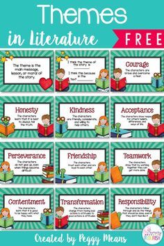 there are many different themes in literature for this freebied book club printable