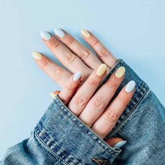 53 Fresh and Fab Yellow and Blue Nails You’ll Love! Yellow And Blue Nails Designs, Yellow Blue Nails, Yellow And Blue Nails, Blue And Yellow Nails, Marilyn Nails, Bright Blue Nails, Nails With Blue, Blue Nail Art Designs, Yellow Nails Design