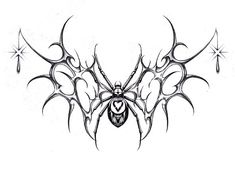 a spider tattoo design on a white background