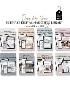 the ultimate guide to digital marketing library for your business or company, including email and video content