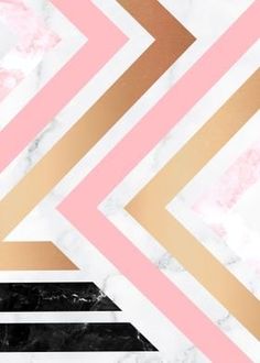 an abstract marble background with gold and pink stripes on it's diagonal shape,