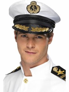 Captain Costume, Captain Cap, Sailor Cap, Navy Cap, Book Week Costume, Navy Sailor, Navy Hats, Sailor Hat, Fancy Dress Accessories