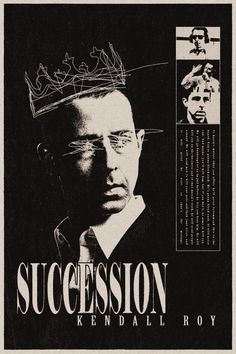 an old poster with a man wearing a crown on it's head and the words succession