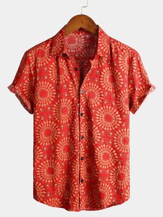 Men's Cotton 70s Leisure Vintage Short Sleeve Shirt – Atlanl