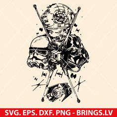 a star wars poster with the words svg eps dxf, png - brings