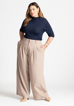 The Chelsea Wide Leg Pant Plus Size Wide Leg Pants Outfit, Plus Size Professional, Plus Size Business Attire, Plus Size Wide Leg Pants, Stretch Work Pants, Wide Leg Pants Outfit, Queen Size Bed, Wide Leg Pant, Professional Outfits