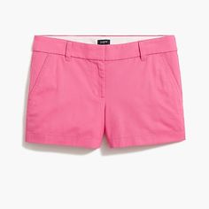 J.Crew Factory: 3.5 Classic Chino Short For Women Classic Fitted Cotton Skort, Classic Fitted Skort For Summer, Classic Fitted Summer Skort, Classic Cotton Skort For Spring, Classic Summer Skort, Fitted Jean Shorts In Solid Color, Cotton Short Skorts, Classic Short Skort For Summer, Classic Cotton Jean Shorts