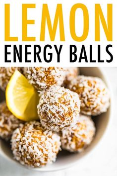 lemon energy balls in a bowl with text overlay