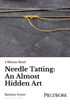 needle tatting an almost hidden art