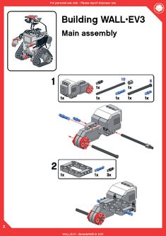 the instructions for building wall - e v3 from lego's video game, which is