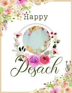 a card with flowers and the words happy desach