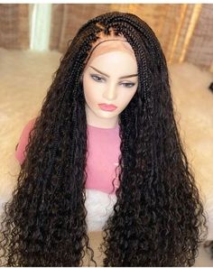 Bohemian goddess braids on a frontlace  lace type- 13*4 length- 32 inches  unut comes with adjustable straps and elastic band Bohemian Goddess Braids, Luxury Hair Accessories, Front Braids, Short Hair Wigs, Braided Wig, Beautiful Wigs, Braids For Black Women, Cornrows Braids, Boho Braids