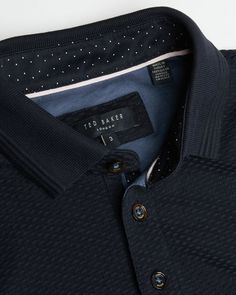 Ted Baker Menswear, Textured Polo, Mens Polo T Shirts, White T Shirts, Polo Tees, Polo Top, Designer Tops, Stylish Mens Outfits, Men's Tops