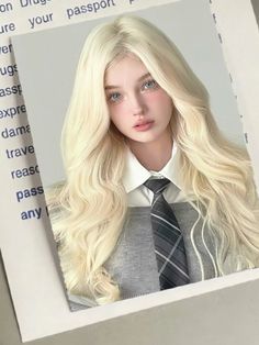 #小红书 #xiaohongshu #chinese Medium Long Haircuts, Long Blonde, Long Hair Cuts, Aesthetic Hair, Blonde Girl, Beauty Face, Girl Face, Ulzzang Girl, Pretty Face