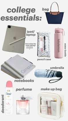 #college #university #school #bags #whatsinmybag #advice University Essentials, Back To University, College Tote Bag, College Necessities