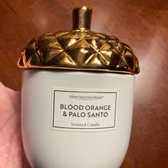 Smells Awesome And Looks So Handsome In Your Space! Adds A Beautiful Seasonal Touch With Elegance. Brand New : No Box. Acorn Candle, Huntington Homes, Shaped Candle, Candle Shapes, Blood Orange, Scented Candles, Home Accents, Candle Holders, Candles