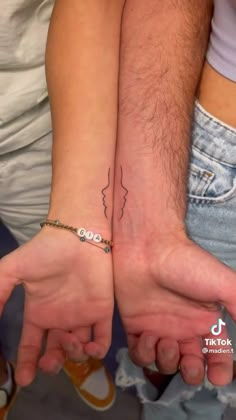 Wrist tattoo, side profile of baby's face Matching Parent Tattoos, Tattoos For Your Son, Tattoo Ideas Realistic, Tattoo For My Son, Mom Baby Tattoo, Artistic Tattoos, Motherhood Tattoos, Baby Tattoo Designs