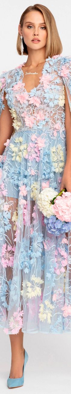 #LightBlue #Pastel #Jadranka #Classy #Floral #Hydrangea #Hortensia #FashionStyle