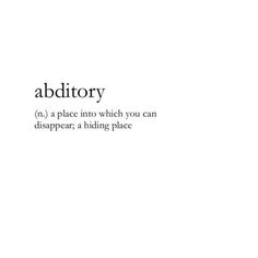 an ad with the words'abiditory'written in black on white paper