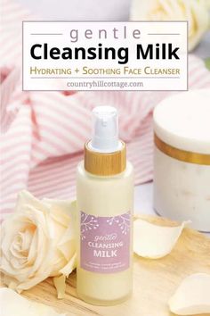 Diy Face Wash For Dry Skin, Homemade Cleanser For Face, Homemade Skincare Recipe, Diy Skincare Products Recipe, Homemade Beauty Products Recipes, Homemade Cleanser, Oil To Milk Cleanser, Face Cleanser Recipe, Homemade Face Cleanser