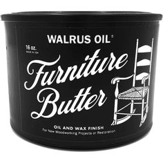 walrus oil furniture butter is shown on a white background