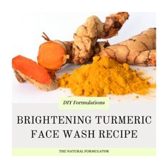 This is a recipe for a DIY Brightening Turmeric Face Wash. It is in recipe from with step by step written instructions. Perfect to batch make as Christmas presents and housewarming gifts. This face wash boasts several benefits:  * Detoxes skin / anti acne  * Brightens skin  * Regulates sebum (oil) production  * Protects collagen & increases production * Hydrates the skin  * Evens skin tone * Keeps skin fresh * No harsh chemicals  This gentle water based face wash is excellent for removing impuri Sea Salt Scrub Recipe, Turmeric Face Wash, Face Wash Recipe, Salt Scrub Recipe, Makeup Cleaner, Turmeric Face, Cold Process Soap Recipes, Lotion Recipe, Body Butters Recipe