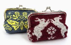 two small purses sitting next to each other