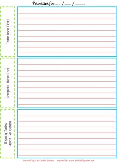 two sheets of lined paper with the words printable for