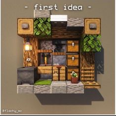 the first idea is to build a tiny house in minecraft and use it as a kitchen