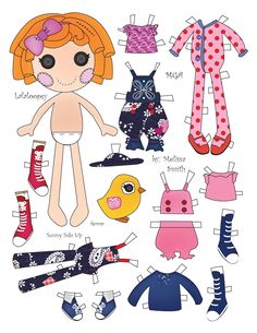 an image of paper dolls with clothes