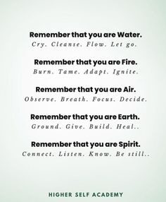 a poem written in black and white with the words remember that you are spirit