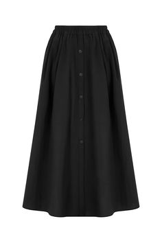 Featuring a fashionable and flattering design, they're made from a higher-quality fabric that will endure your hectic lifestyle. Breeze through your day when you wear this light and airy look by Nocturne. This a midi skirt with an effortless silhouette. Elastic waist midi skirt with front button accessory. Main Material: 100% Polyester Lining: No Lining Trim: No Trim Washing&Care Instructions: Do not wash, Do not bleach, Do not tumble dry,  Iron low, Dry clean, Do not bleach Casual A-line Skirt For Daywear, Chic A-line Skirt With Button Closure, Button-up Relaxed Skirt For Spring, Chic Button-up Summer Skirt, Spring Relaxed Skirt With Button Closure, Spring Maxi Skirt With Button Closure In Relaxed Fit, Spring Maxi Skirt With Button Closure And Relaxed Fit, Summer Daywear Skirt With Buttons, Long Skirt With Button Closure For Day Out