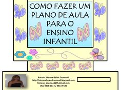 a flyer for an event with butterflies on the front and back of it, which reads como fazer um piano de aura para ensino infantil