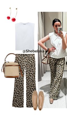 Leopard Pants Outfit, Outfit London, Bohemian Outfit, 2024 Inspiration, Printed Pants Style, Leopard Print Pants, Leopard Pants, Glam Outfit